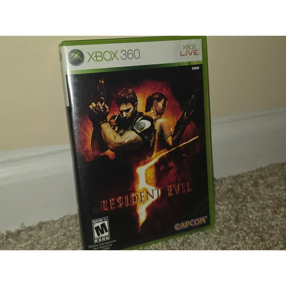 Resident Evil 5 Microsoft Xbox 360 Video Game CIB Complete‎ With Box And Manual